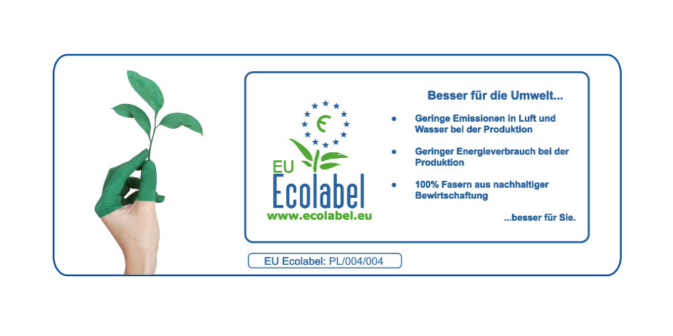 Eu Ecolabel 3 lagig Zellstoff 200 Blatt Palettenversand